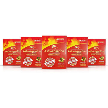 DABUR ASHWAGANDHA CAPSULES IMMUNITY BOOSTER (PACK OF 5) 20CAPS EACH