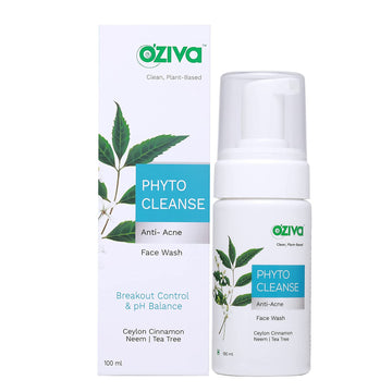 OZIVA PHYTO CLEANSE ANTI-ACNE FACE WASH (WITH TEA TREE, ALOE VERA & NEEM) FOR ACNE CONTROL AND PORE CLEANSING