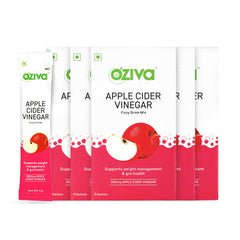 OZIVA ACV FIZZY DRINK (WITH 100% APPLE CIDER VINEGAR) FOR BETTER WEIGHT MANAGEMENT, 30 SACHETS (PACK OF 5)