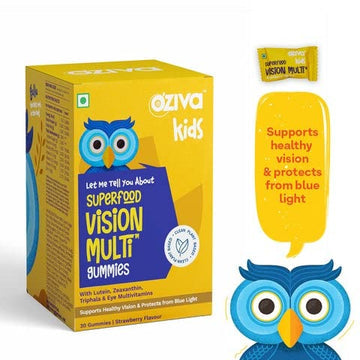 OZIVA KIDS SUPERFOOD VISION MULTI GUMMIES (WITH LUTEIN-ZEAXANTHIN, TRIPHALA & EYE MULTIVITAMINS) TO SUPPORT HEALTHY EYES & VISION