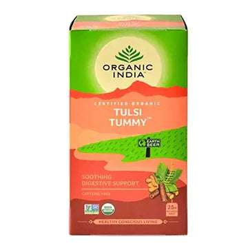 ORGANIC INDIA TULSI TUMMY TEA, 25 TEA BAGS - ( PACK OF 3 )