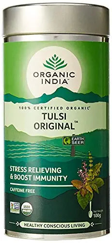 ORGANIC INDIA TULSI ORIGINAL 100 GM TIN