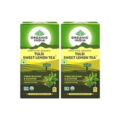 ORGANIC INDIA TULSI 25 TEA BAG PACK OF 2 (SWEET LEMON)