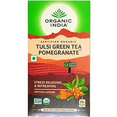 ORGANIC INDIA TULSI GREEN TEA POMEOGRANATE 25 TB