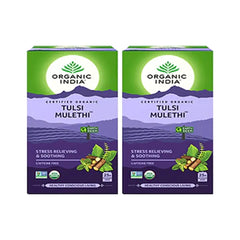 ORGANIC INDIA TULSI MULETHI 25 TEA BAGS- (PACK OF 2)