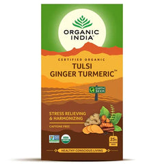 ORGANIC INDIA TULSI GINGER TURMERIC - 25 TEA BAGS