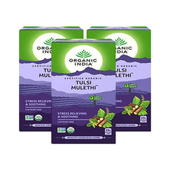 ORGANIC INDIA TULSI MULETHI 25 TEA BAGS- (PACK OF 3)