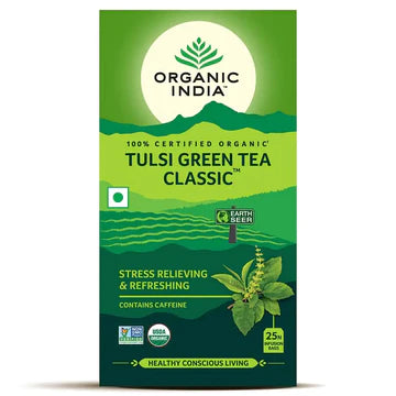 ORGANIC INDIA TULSI GREEN TEA INFUSION BAGS- 25 TEA BAGS