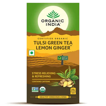 ORGANIC INDIA TULSI LEMON GORGANIC INDIA TULSI LEMON GINGER TEA - 25 TEA BAGS (PACK OF 2)INGER TEA - 25 TEA BAGS (PACK OF 2)