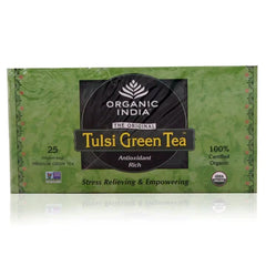 ORGANIC INDIA TULSI TEA - GREEN TEA, 25 BAGS CARTON