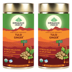 ORGANIC INDIA TULSI GINGER - 100 G (PACK OF 2)