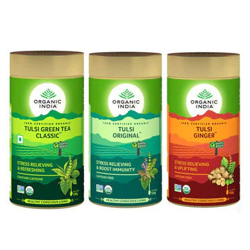 ORGANIC INDIA TULSI FRESHNESS TEA KIT (300G)