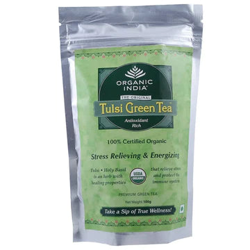 ORGANIC INDIA THE ORIGINAL TULSI GREEN TEA ANTIOXIDANT RICH (NET WGT 100GM)