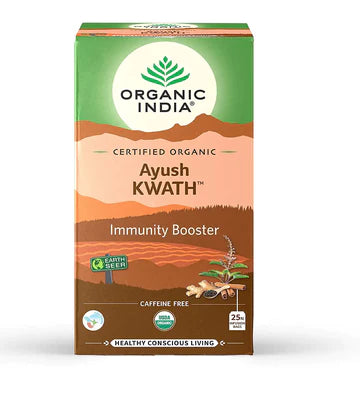 ORGANIC INDIA AYUSH KWATH IMMUNITY BOOSTER - 25 TEA BAGS (PACK OF 3)